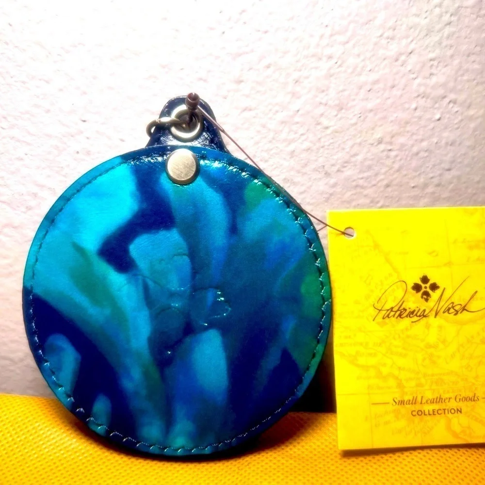 NWT Patricia Nash Liscia Key Fob/Purse Charm- Deep Blue Nature